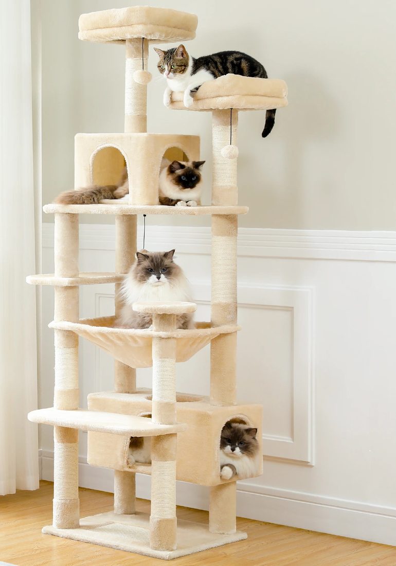 XXL Cat Tree Activity Centre, 184 cm, 2 Condos and Hammock — photo 1