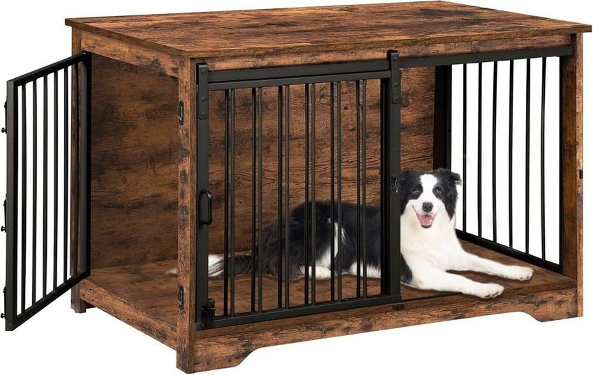 Furniture-style dog crate, 100 cm, two doors0 kg) - photo 1