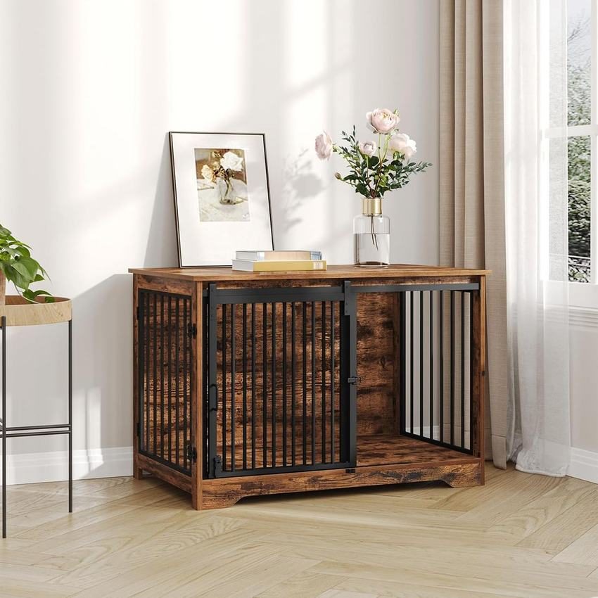 Furniture-style dog crate, 100 cm, two doors0 kg) - photo 3