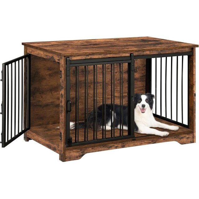 Furniture-style dog crate, 100 cm, two doors