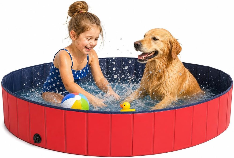 lionto scratch-resistant foldable family pool, 120 / 160 cm — 1