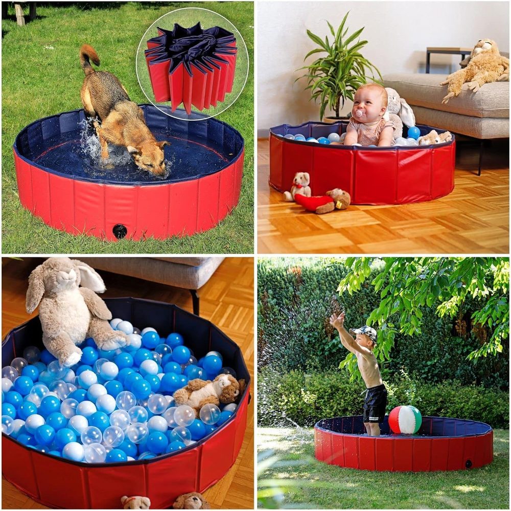 lionto scratch-resistant foldable family pool, 120 / 160 cm — 4