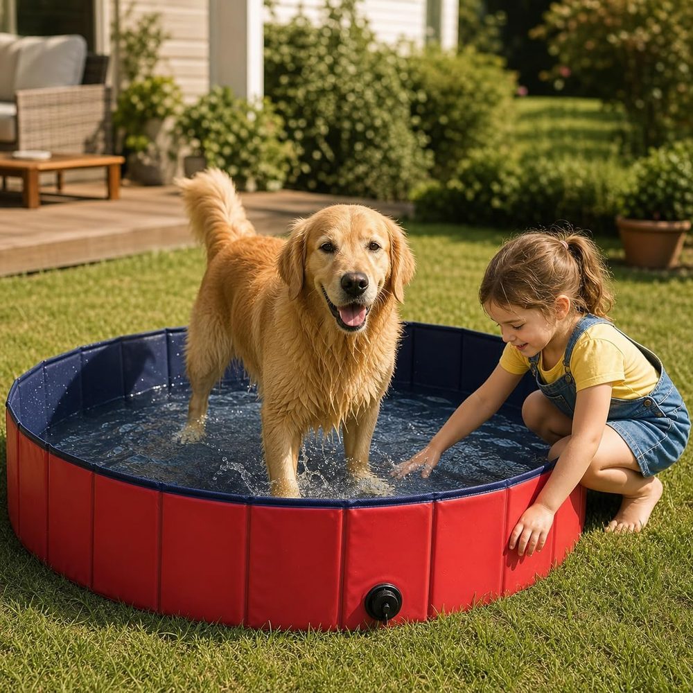 lionto scratch-resistant foldable family pool, 120 / 160 cm — 9