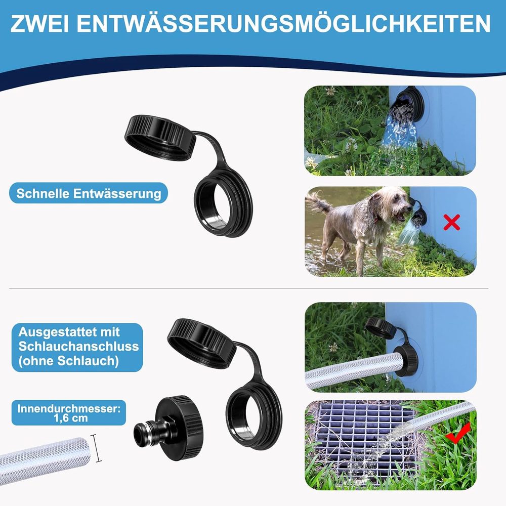 Ezilif 0.6 mm wear-resistant pool with hose adapter, 80 / 120 / 160 cm — 5