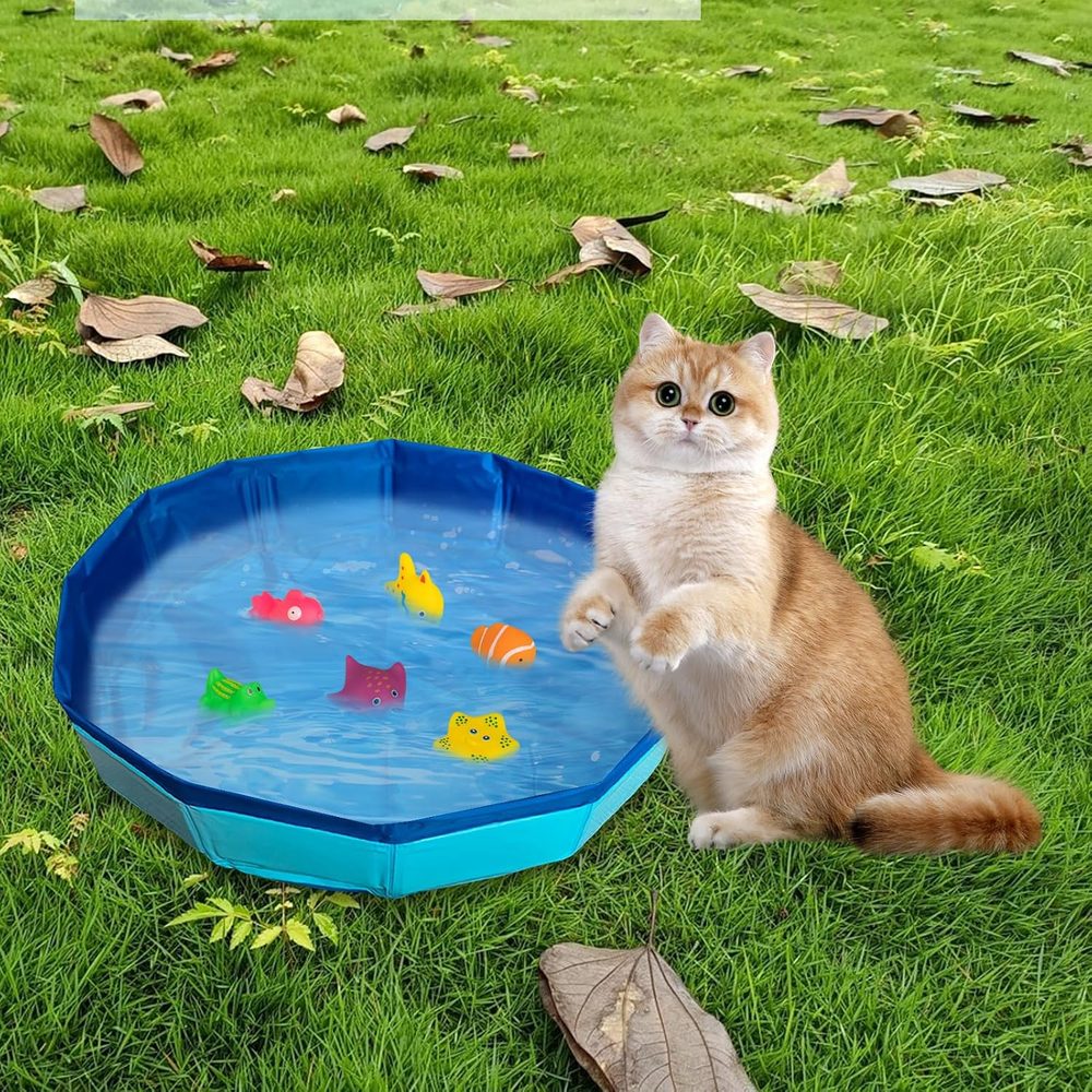 Mini cat pool with six floating fish, 50 cm — 3