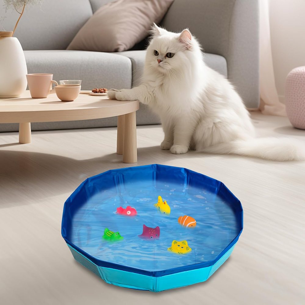 Mini cat pool with six floating fish, 50 cm — 6