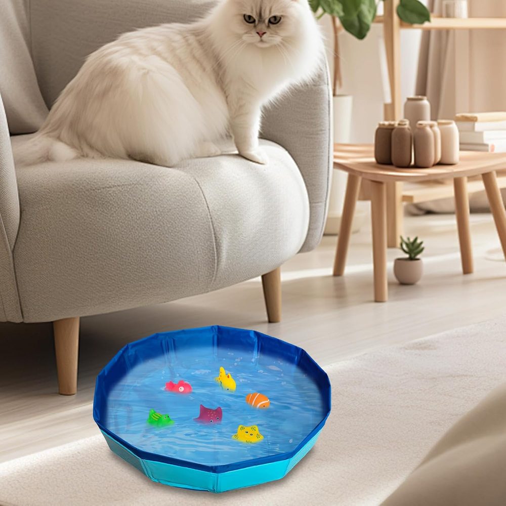 Mini cat pool with six floating fish, 50 cm — 8