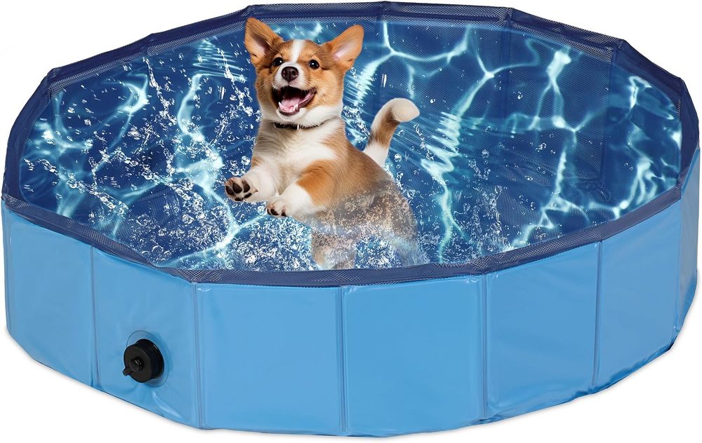 Relaxdays compact pool with drain valve, 80 cm — 1