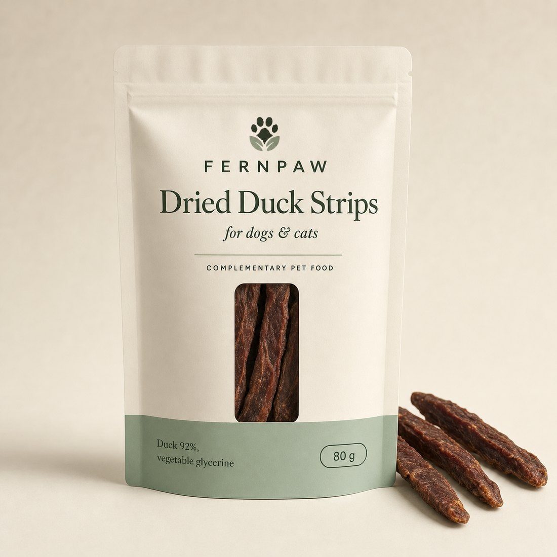 Dried duck meat strips, 80 g - photo 1