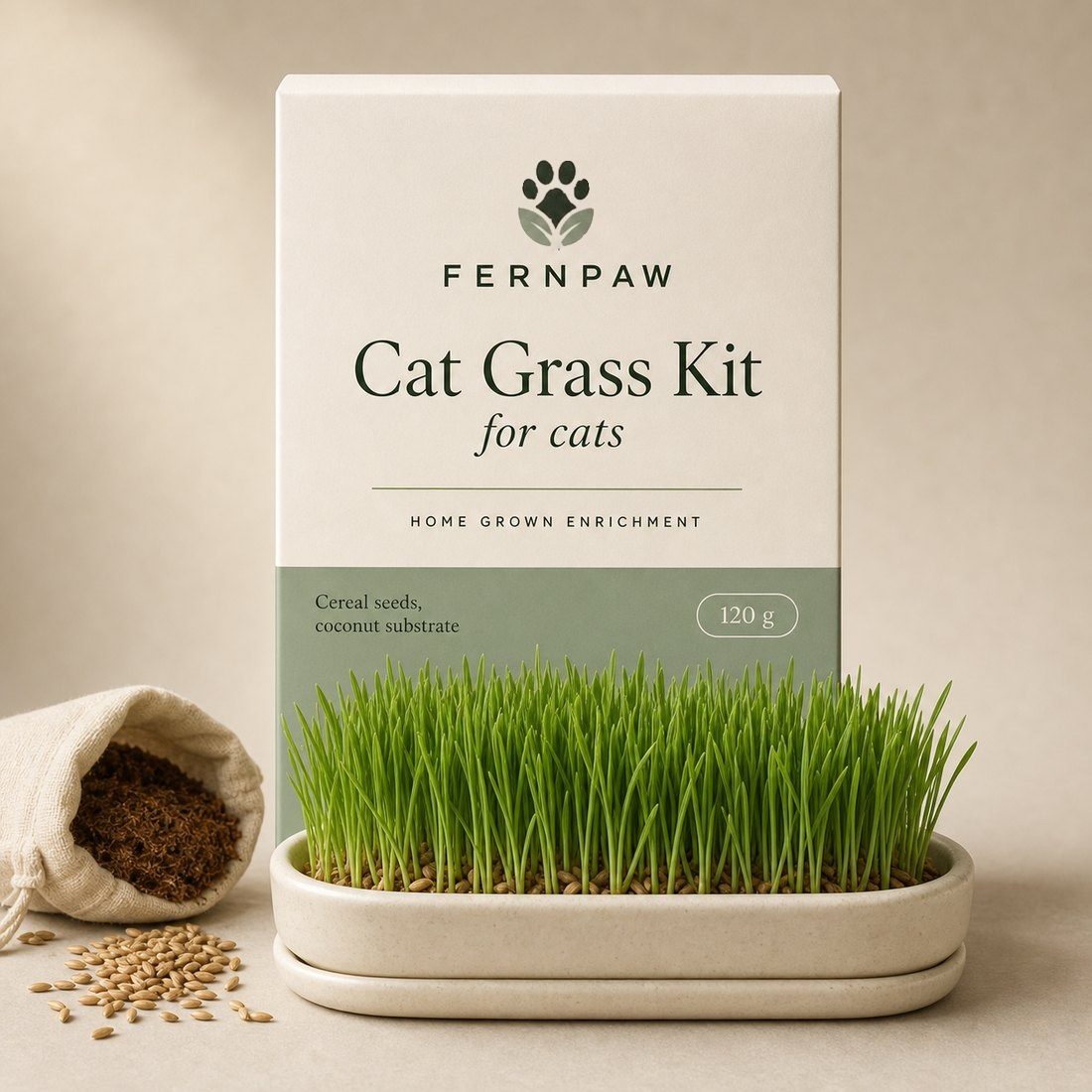 Kit for growing cat grass - photo 1