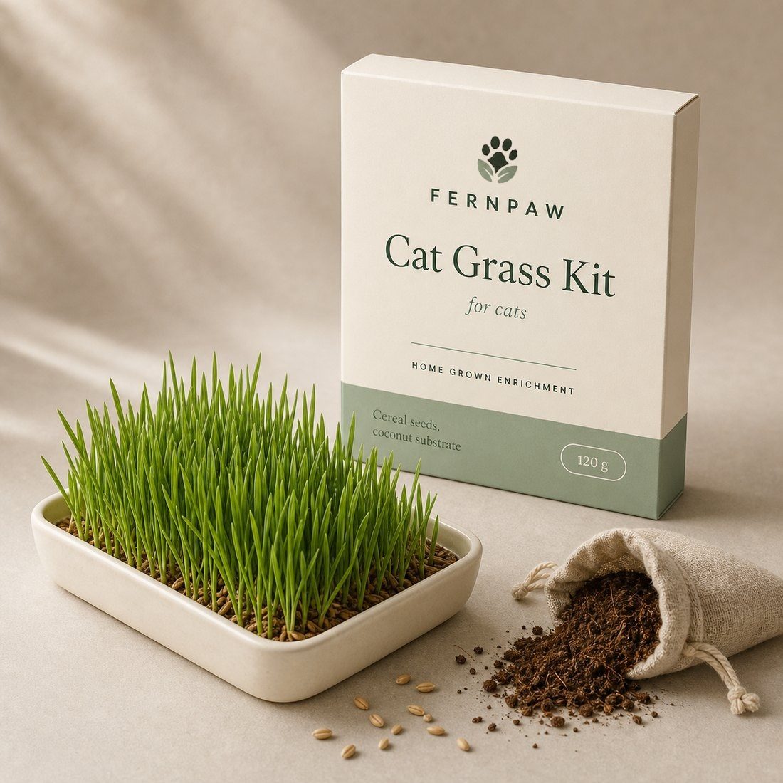 Kit for growing cat grass - photo 2