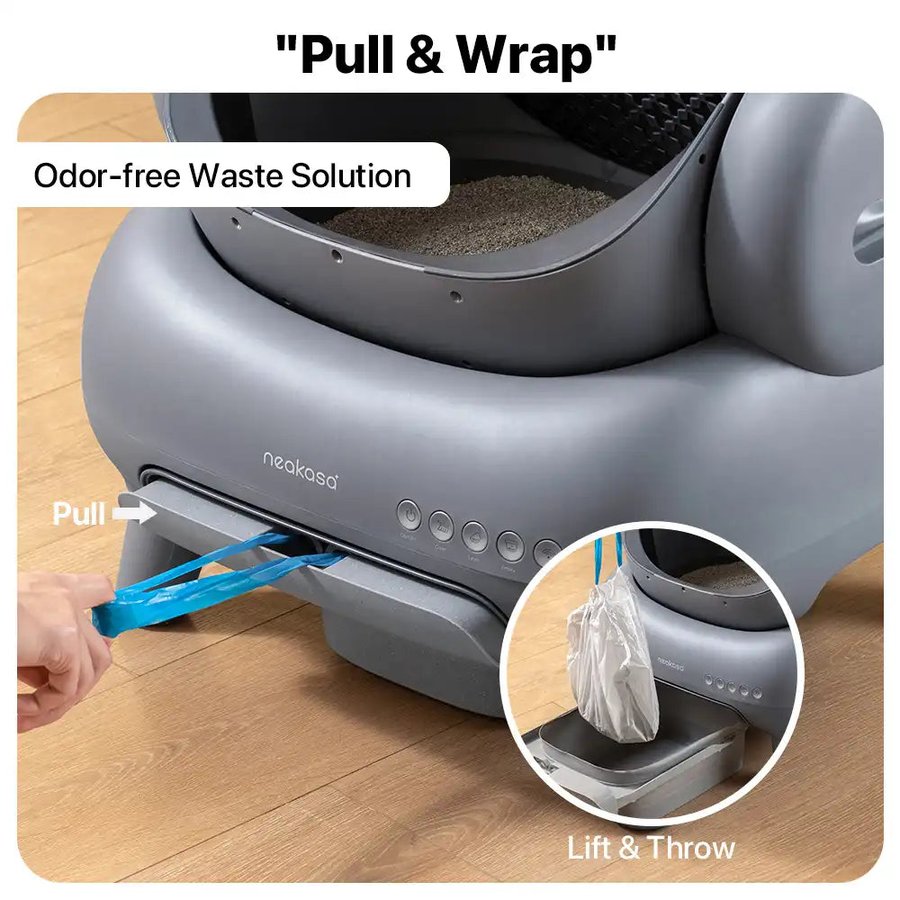 Pull & Wrap — one-motion bag change