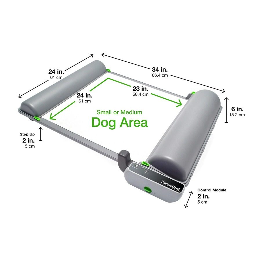 Top view of BrilliantPad Smart with the absorbent roll installed