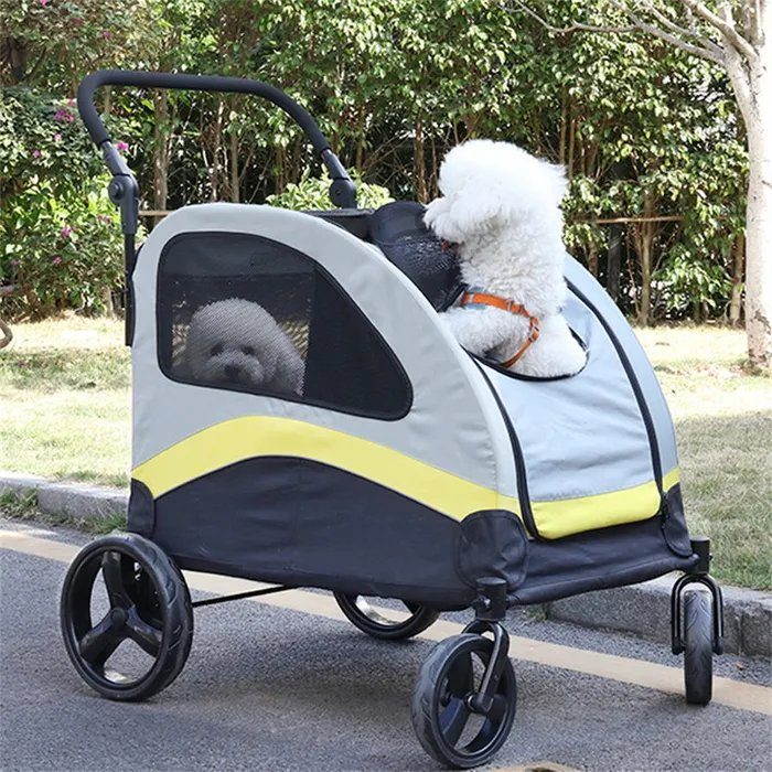 All-season pet stroller with shock absorption - photo 4