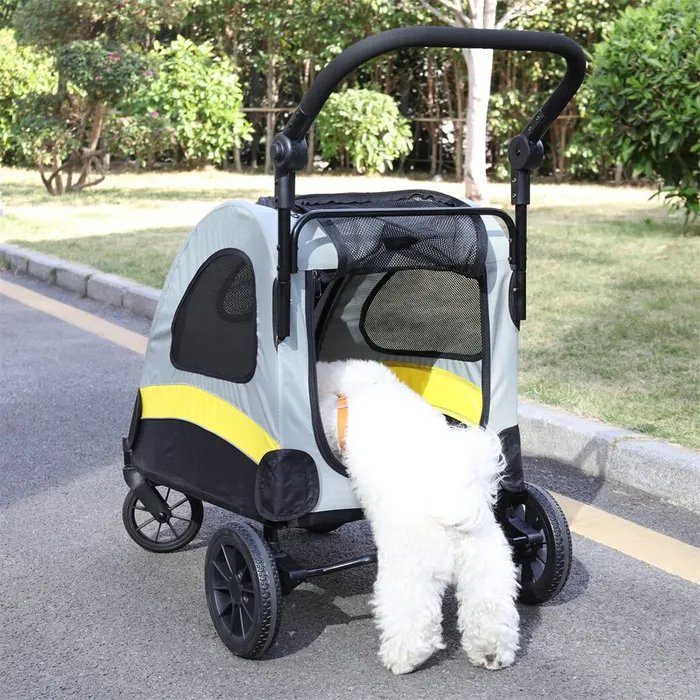 All-season pet stroller with shock absorption - photo 5