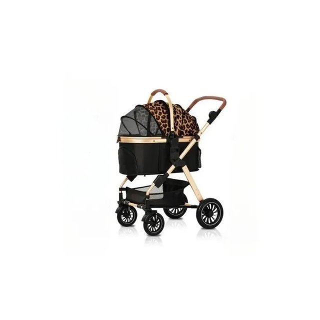 Pet stroller with removable carrier cot