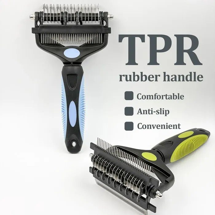 Double-sided brush-deshedder for dogs and cats - photo 2