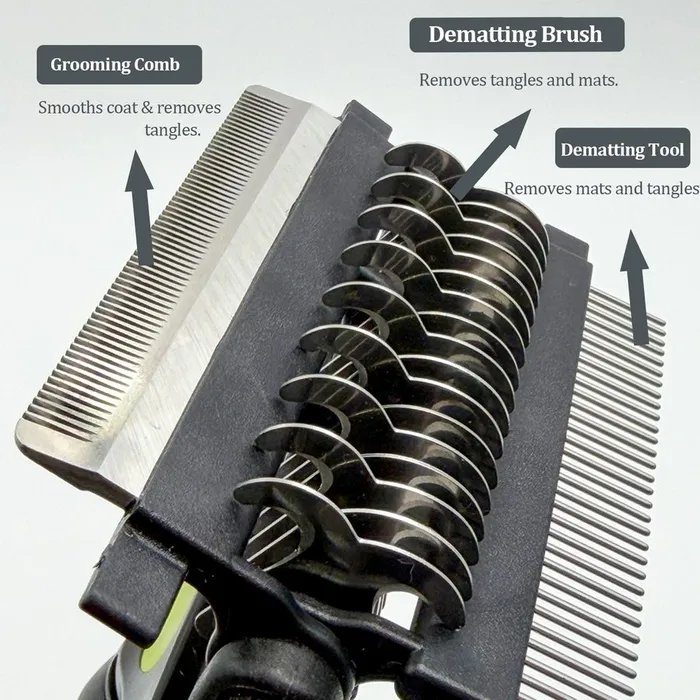 Double-sided brush-deshedder for dogs and cats - photo 6