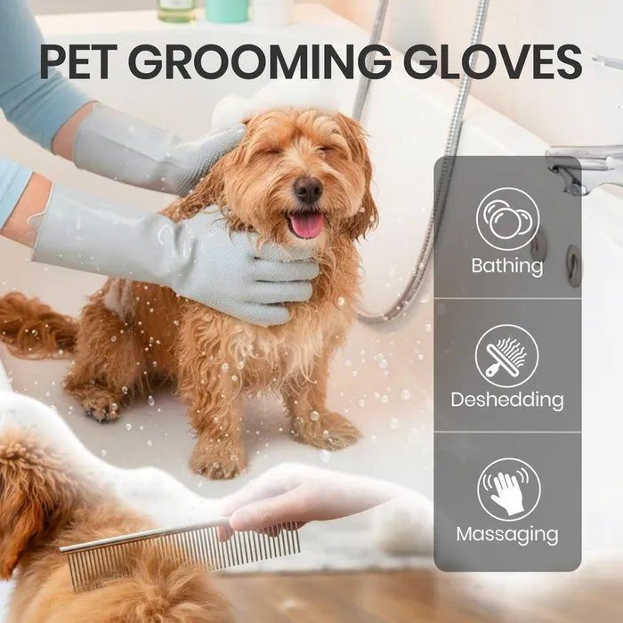 Silicone grooming mitt - photo 4