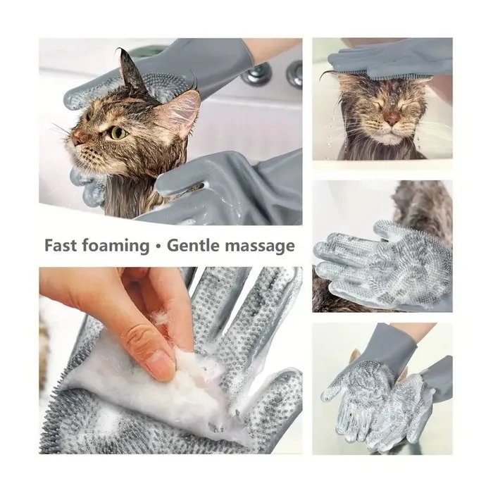 Silicone grooming mitt - photo 6