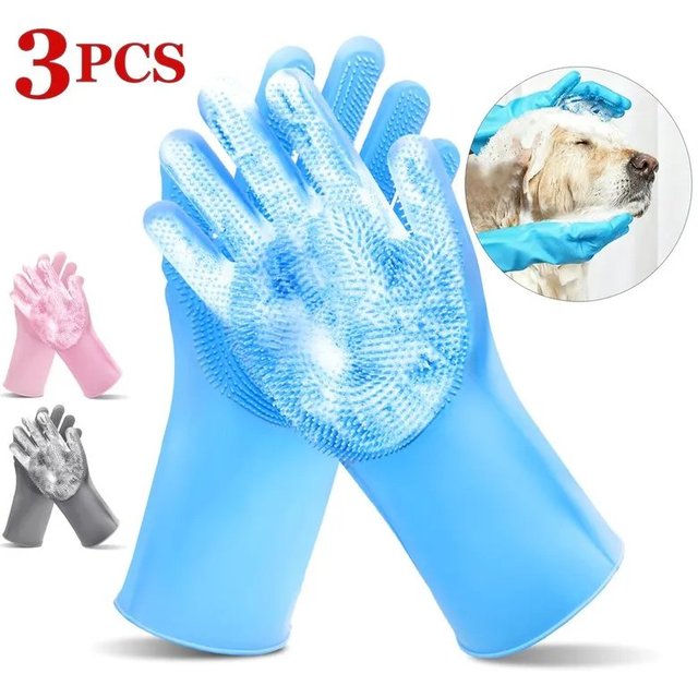 Silicone grooming mitt