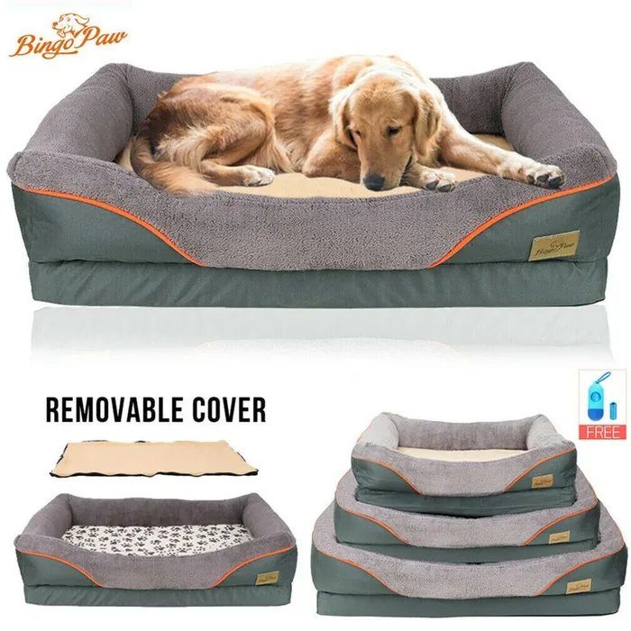 Bed with a side and a removable cover for dogs - photo 2
