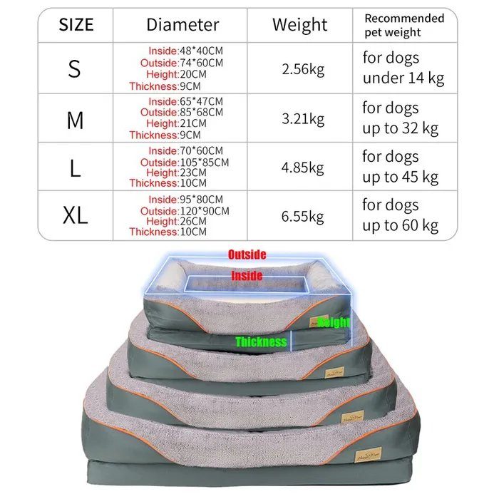 Bed with a side and a removable cover for dogs - photo 6