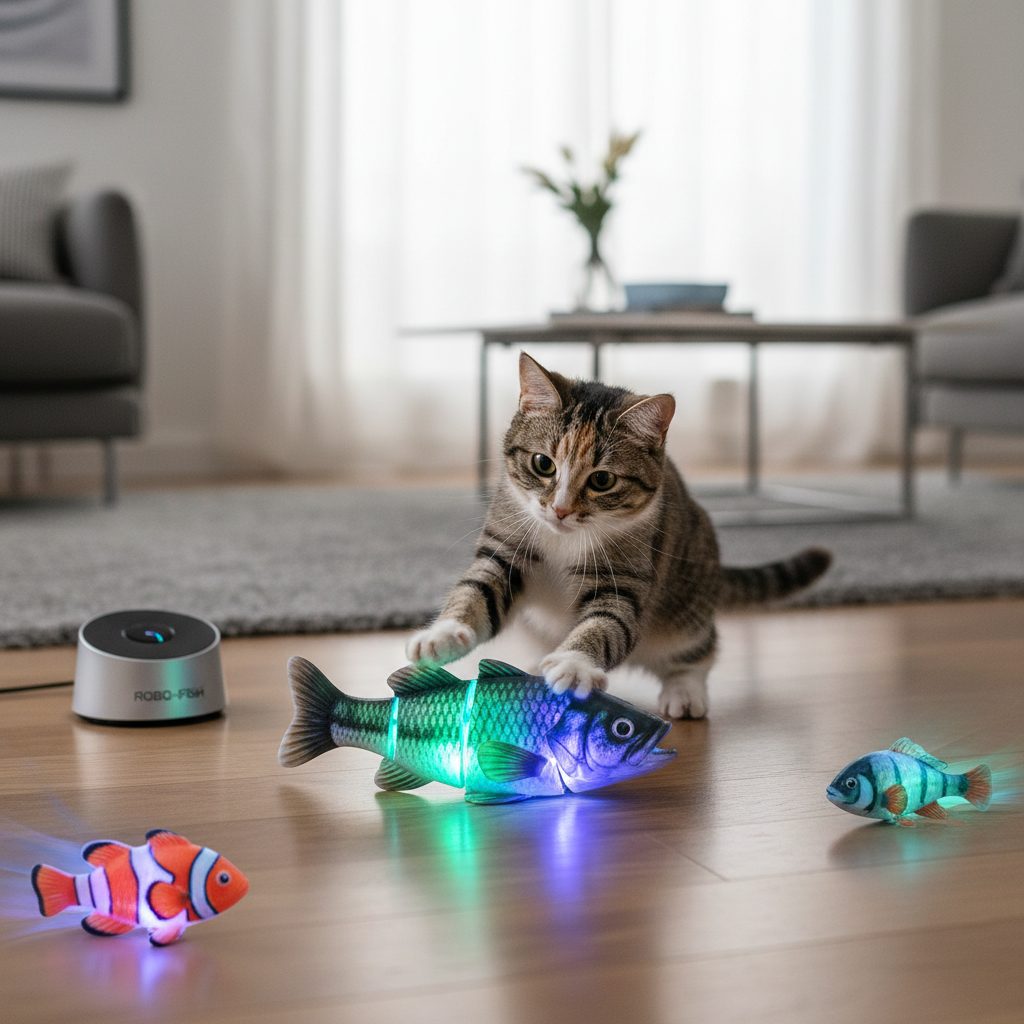 LED Robo-Fish — Interactive Cat Toy — photo 2